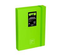 Grafoplas Classeur de projet Dos 5 cm Couverture rigide Polyfoam Résistant et ultra léger Vert Collection Unequal Minimal Parfait pour les documents scolaires