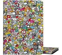 Grafoplás | Classeur d'école pour pochettes transparentes A4 | Couvercle flexible | 30 rembourrages en polypropylène | Bits&Bobs Pop Up Design Icons Collection | Polybanas