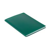 Grafoplas - Classeur pochettes en plastique, vert, 10 pochettes transparentes, format folio, série polyplas opaque, fabriquées en Espagne, couverture souple, parfaite pour classer des documents