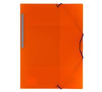 Grafoplas Classeur poliplas translucido avec Fermeture avec Elastiques et 3 Rabats - Orange -