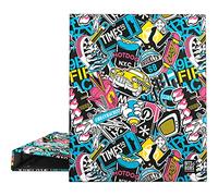 Grafoplás | Classeur scolaire A4 | 4 anneaux mixtes 25 mm | Collection Bits&Bobs Pop Up Design | New York City | Certifié FSC