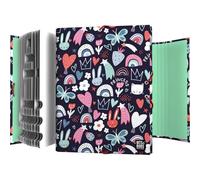 Grafoplas - Classeur scolaire collection Bits&Bobs Pop Up, motif Princess, 12 positions, format A4, carton plastifié Soft, certifié FSC, idéal pour classer des documents