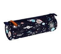 Grafoplás Cosmos Bits & Bobs Pop Up Design Trousse Scolaire Ronde, Grande Taille, 22 x 8 cm, Fermeture éclair avec poignées, Polyester, matériel Scolaire, Bleu, 22x8cm, Trousse Ronde à 1 Compartiment