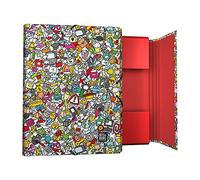 Grafoplás | Dossier 3 rabats | Carton doublé | Couverture rigide | Taille Folio | Design Bits&Bobs Pop Up Design, Icons | Certifié FSC