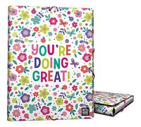 Grafoplás | Dossier 3 rabats | Carton doublé | Couverture rigide | Taille Folio | Design Bits&Bobs Pop Up Design, Great | Certifié FSC