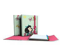 Grafoplás | Dossier de rechange et rabat | Comprend des entretoises | 4 anneaux D 25 mm | Carpeplús | Design Mafalda Printemps | Certifié FSC