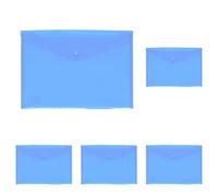 Grafoplás Enveloppe plastique avec fermeture à clic | Ecoplas | Taille Folio | Couleur bleu doux translucide | 33,4 x 23,5 cm | Parfait pour les documents scolaires, domestiques et de bureau A4 et