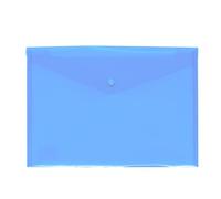 Grafoplas - Enveloppe plastique avec fermeture clic Ecoplás, taille quatrième, couleur bleu doux, translucide, 17,5 x 24,5 cm, polypropylène, parfaite pour protéger les documents scolaires
