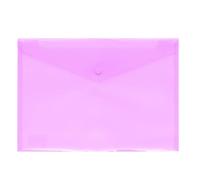 Grafoplas - Enveloppe plastique avec fermeture clic Ecoplás, taille quatrième, couleur lavande translucide, 17,5 x 24,5 cm, polypropylène, parfaite pour protéger les documents scolaires, domestiques