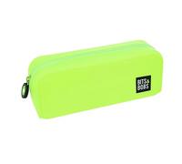 Grafoplás | Étui en Silicone Vert Fluor | 20 x 7,5 x 7,5 cm | Toucher Doux | Flexible | Résistant à l'eau | Bits & Bobs Pop Up Design | Couleurs Fluor, Vert Fluo, 20x7,5x7,5cm, Scolaire