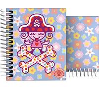 Grafoplás Katuki Saguyaki Collection 16531950 Cahier à spirales quadrillé Motif cœur pirate Format A7
