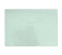 Grafoplás Lot de 5 chemises enveloppes en plastique A3 | Fermeture Velcro | Vert menthe | Multiline | 33,5 x 24 cm | Polypropylène verre rayé translucide | Parfait pour les dessins et grands documents