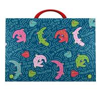 Grafoplás - Mallette scolaire avec poignée et fermeture à broche, polypropylène, format folio, 24,5 x 34,5 x 4 cm, collection papeterie Alligator by Elena Corredoira, parfaite pour les classes