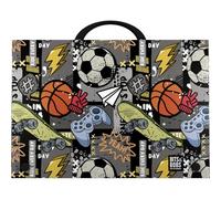 Grafoplas - Mallette scolaire avec poignée et fermeture à broche, taille folio, 24,5 x 34,5 x 4 cm, polypropylène, Free Sport Bits & Bobs, parfaite pour vos cours supplémentaires scolaires