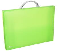 Grafoplas - Mallette scolaire en polypropylène, vert, modèle ColorGraf, 34,5 x 24,5 x 4 cm, parfaite pour les classes extrascolaires