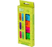 Grafoplas - Mini surligneurs fluorescents Bits&Bobs Little Eyes, 6 unités | Pointe biseautée 1-5 mm - Jaune, Vert, Fuchsia, Orange, Bleu, Violet - Set papeterie parfait pour offrir