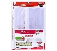 Grafoplás Pack de 5 Couvre-Livres réglables en PVC Transparent 300x530mm