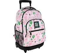 Grafoplás - Sac à dos avec chariot intégré, roues doubles, 29 litres, 52 x 37 x 25 cm, modèle Roller, collection tropicale, Bits & Bobs Pop Up Design, parfait matériel scolaire pour enfant et primaire