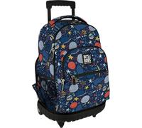 Grafoplas - Sac à dos scolaire avec roulettes, chariot intégré, 29 litres, 52 x 37 x 25 cm, modèle Roller, collection Planets Bits & Bobs, parfait matériel scolaire pour enfants et primaires
