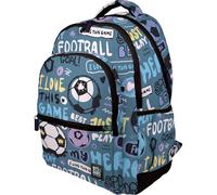 Grafoplás - Sac à dos scolaire ergonomique, 33 x 46 x 22,5 cm, dos et poignées rembourrés, 3 compartiments, zone spéciale portable, adaptable au chariot, modèle Rubber, design Hero, collection Bits