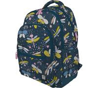 Grafoplás - Sac à dos scolaire ergonomique, 33 x 46 x 22,5 cm, dos et poignées rembourrés, 3 compartiments, zone spéciale portable, adaptable au chariot, modèle Rubber, design Dragon Fly, collection