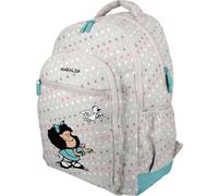 Grafoplas - Sac à dos scolaire Mafalda Bird, trois compartiments, 33 x 46 x 22,5 cm, 30 litres, zone rembourrée pour ordinateur portable, adaptable au chariot, parfait pour le Cole, rose, 33x46x22,5cm