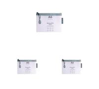 Grafoplás - Sac à fermeture éclair EVA Soft A6, couleur rose pastel, toucher doux, fermeture éclair en caoutchouc EVA transparent, parfait pour protéger et transporter des documents et des petits