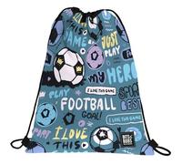 Grafoplás - Sac avec cordons, 36 x 47 cm, poche extérieure avec fermetures éclair, Hero, Bits & Bobs Pop Up Design, parfait pour les extra scolaires, bleu, 36x47cm, scolaire