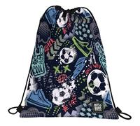 Grafoplás - Sac avec cordons, 36 x 47 cm, poche extérieure avec fermetures éclair, Match, Bits & Bobs Pop Up Design, parfait pour les extra scolaires, bleu, 36x47cm, scolaire