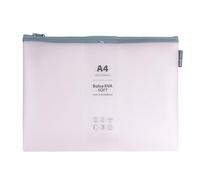 Grafoplás Sac avec fermeture éclair EVA Soft A4 | Rose pastel | Toucher doux | Zipper Bag fabriqué en caoutchouc EVA transparent | Parfait pour protéger et transporter des documents, téléphones,