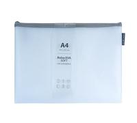 Grafoplás Sac avec fermeture éclair EVA Soft A4 | Toucher doux | Zipper Bag fabriqué en caoutchouc EVA transparent | Parfait pour protéger et transporter des documents, smartphones, tablettes ou