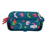 Grafoplas - Trousse Scolaire 3 Compartiments, Alligator by Elena Corredoira, 23 x 10 x 10 cm, avec Soupe de Fermeture et Emploi du Temps hebdomadaire, Grande capacité, Bande Chariot, Organisation du