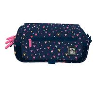 Grafoplas - Trousse Scolaire 3 Compartiments, Bits&Bobs Hearts, 23 x 10 x 10 cm, Organisation du matériel Scolaire, avec Fermeture éclair et Calendrier hebdomadaire, Grande capacité, Sangle pour