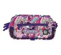 Grafoplas - Trousse Scolaire 3 Compartiments, Bits&Bobs Manga, 23 x 10 x 10 cm, Organisation du matériel Scolaire, avec Fermeture éclair et Calendrier hebdomadaire, Grande capacité, Sangle pour