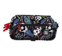 Grafoplas Trousse Scolaire 3 Compartiments Bits&Bobs Match 23 x 10 x 10 cm avec Fermeture et horaire hebdomadaire, Grande capacité, Bande pour Chariot à Dos