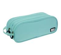 Grafoplás | Trousse Scolaire Double | Bleu Clair | 24,5 x 9,5 cm | Bits&Bobs | Couleurs Soft, Bleu Doux, 24,5x9,5cm, Scolaire