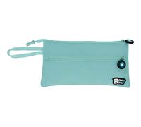 Grafoplás | Trousse Scolaire Plate | Bleu Clair | 2 Poches | 23,5 x 12 cm | Bits&Bobs | Couleurs Soft, Bleu Doux, 23,5x12cm, Scolaire