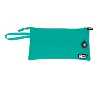 Grafoplás | Trousse Scolaire Plate | Turquoise | 2 Poches | 23,5 x 12 cm | Bits&Bobs | Couleurs Vives, Turquoise, 23,5x12cm, Scolaire