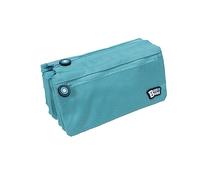Grafoplás | Trousse Scolaire Quatre Compartiments | Turquoise | 23 x 12 cm | Bits&Bobs | Couleurs Vives, Turquoise, 23x12cm, Scolaire
