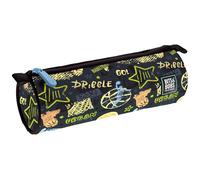 Grafoplás - Trousse scolaire ronde, grande taille, 22 x 8 cm, collection Streetball bits&Bobs Pop Up Design, fermeture éclair avec poignées, polyester, matériel scolaire, bleu, 22x8cm, Trousse ronde à