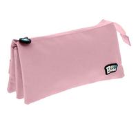 Grafoplás | Trousse Scolaire Triple, Rose Clair, 23,5 x 12 x 14 cm, Bits&Bobs, Couleurs Soft, Rose Souple, 23,5x12x14cm, Scolaire