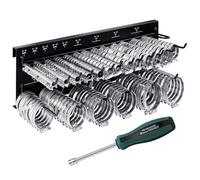 GRAFT support mural de colliers de serrage | 227 pc | Support et tournevis | Colliers de serrage tuyaux | Serrage tuyaux réglable | Colliers de serrage de tuyau | Organizer Rack