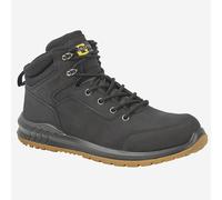 Grafters Action Hommes Protection Sécurité Cuir Bottes à Lacets Noir