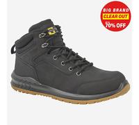 Grafters Action Hommes Protection Sécurité Cuir Bottes à Lacets Noir