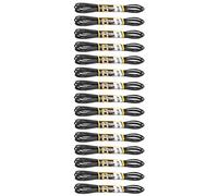 Grafters - Lacets fins en tissu pour chaussures (lot de 15) (Lot de 15) (Noir)