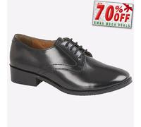 Grafters Memphis Femmes Smart Cuir Habillé Richelieu Oxford Chaussures Noir