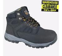 Grafters Sting Sécurité Hommes Cuir Travail Acier Orteil Quotidien Bottines Noir