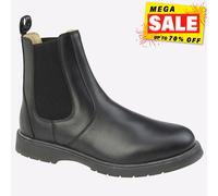 Grafters Weston Hommes Classique Cuir Mode à Enfiler Chelsea Bottes Noir