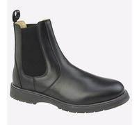 Grafters Weston Hommes Classique Cuir Mode à Enfiler Chelsea Bottes Noir