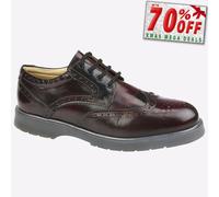 Grafters Woolsington Hommes Cuir Robe Mode Smart Richelieu Chaussures Bordeaux